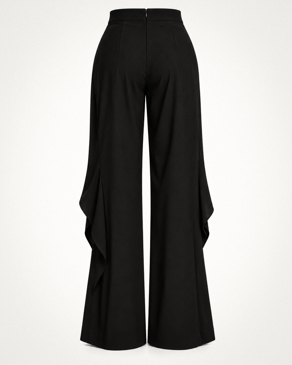 Draped Wide-Leg Trouser