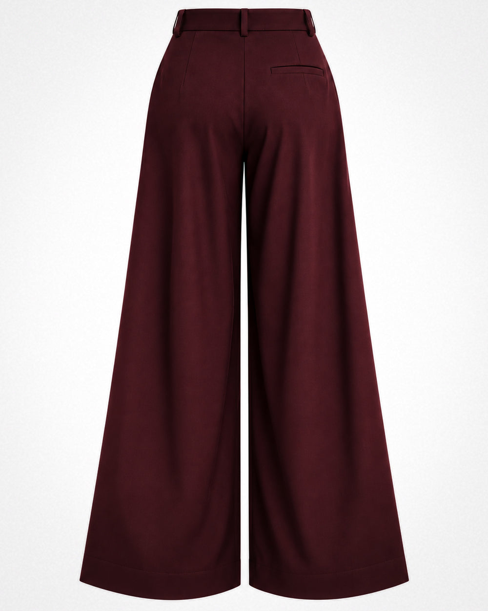 Sculpt Wide-Leg Trouser - Rich Maroon