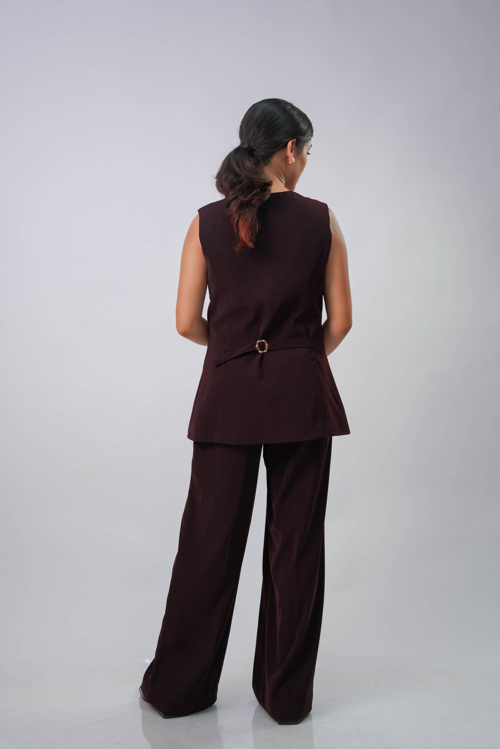 rich maroon vest + trouser