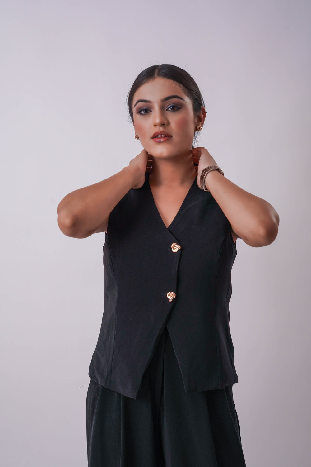 jet black only vest