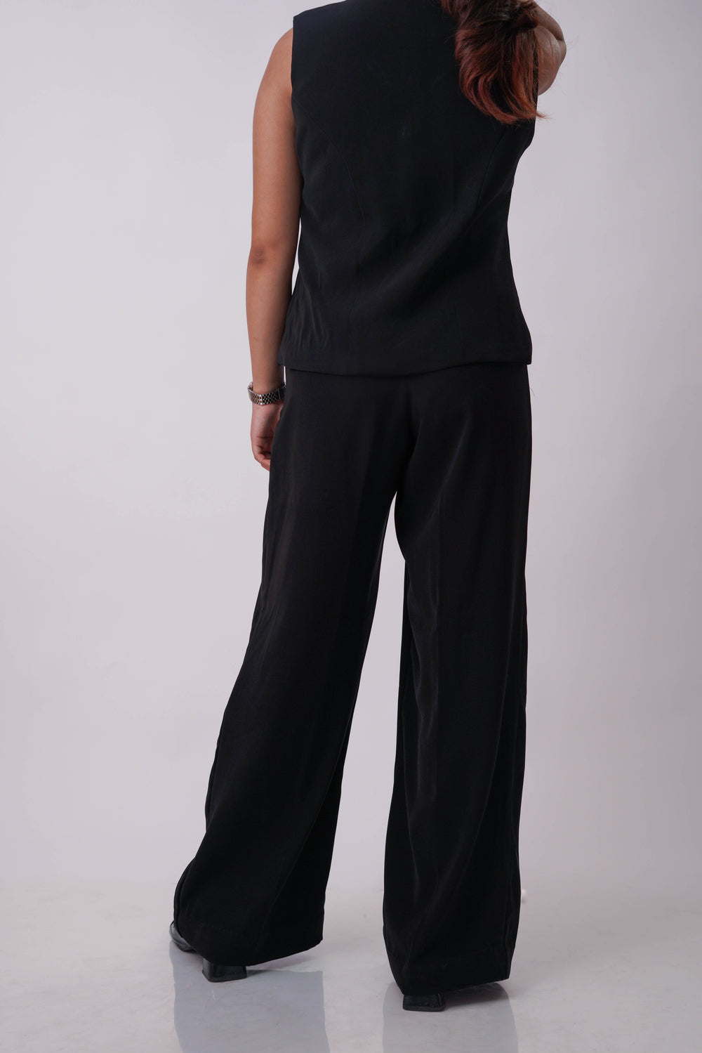 jet black vest + trouser