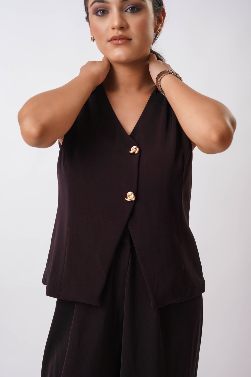 deep plum only vest