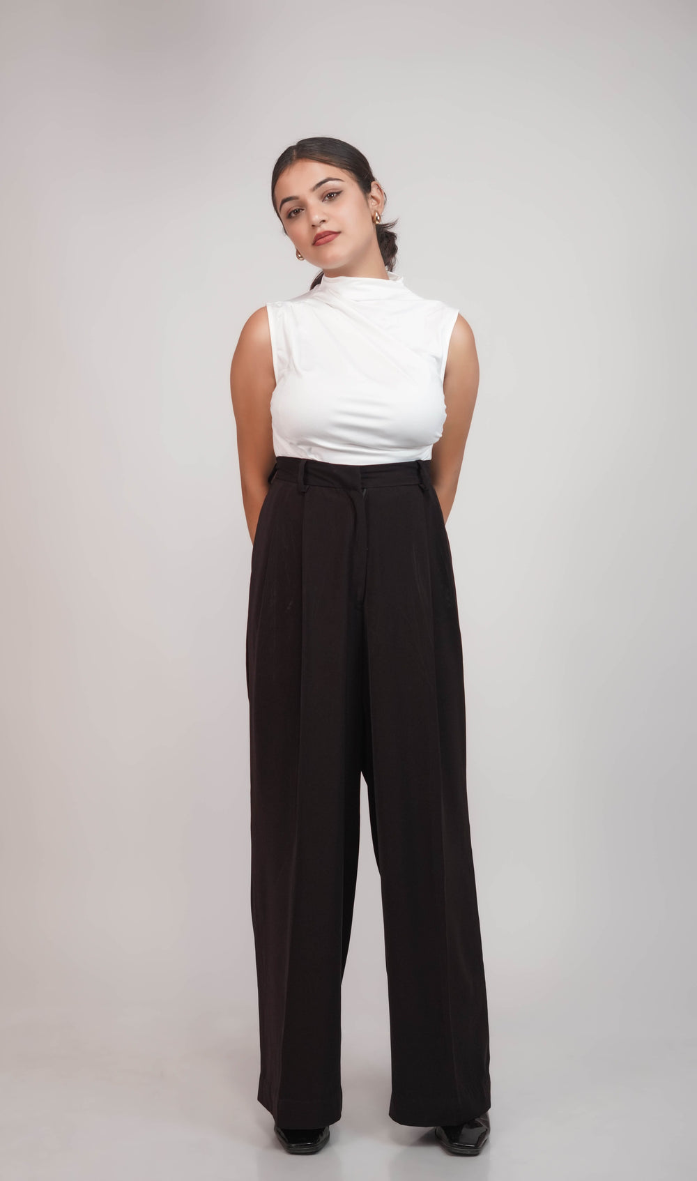 deep plum only trouser