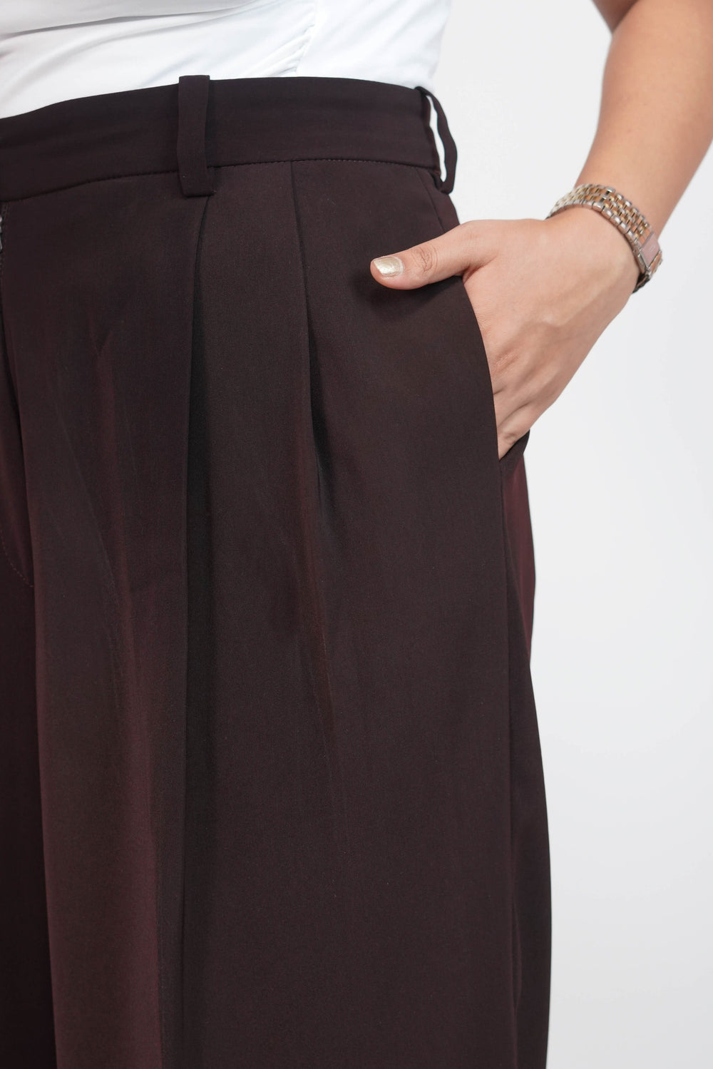 rich maroon only trouser