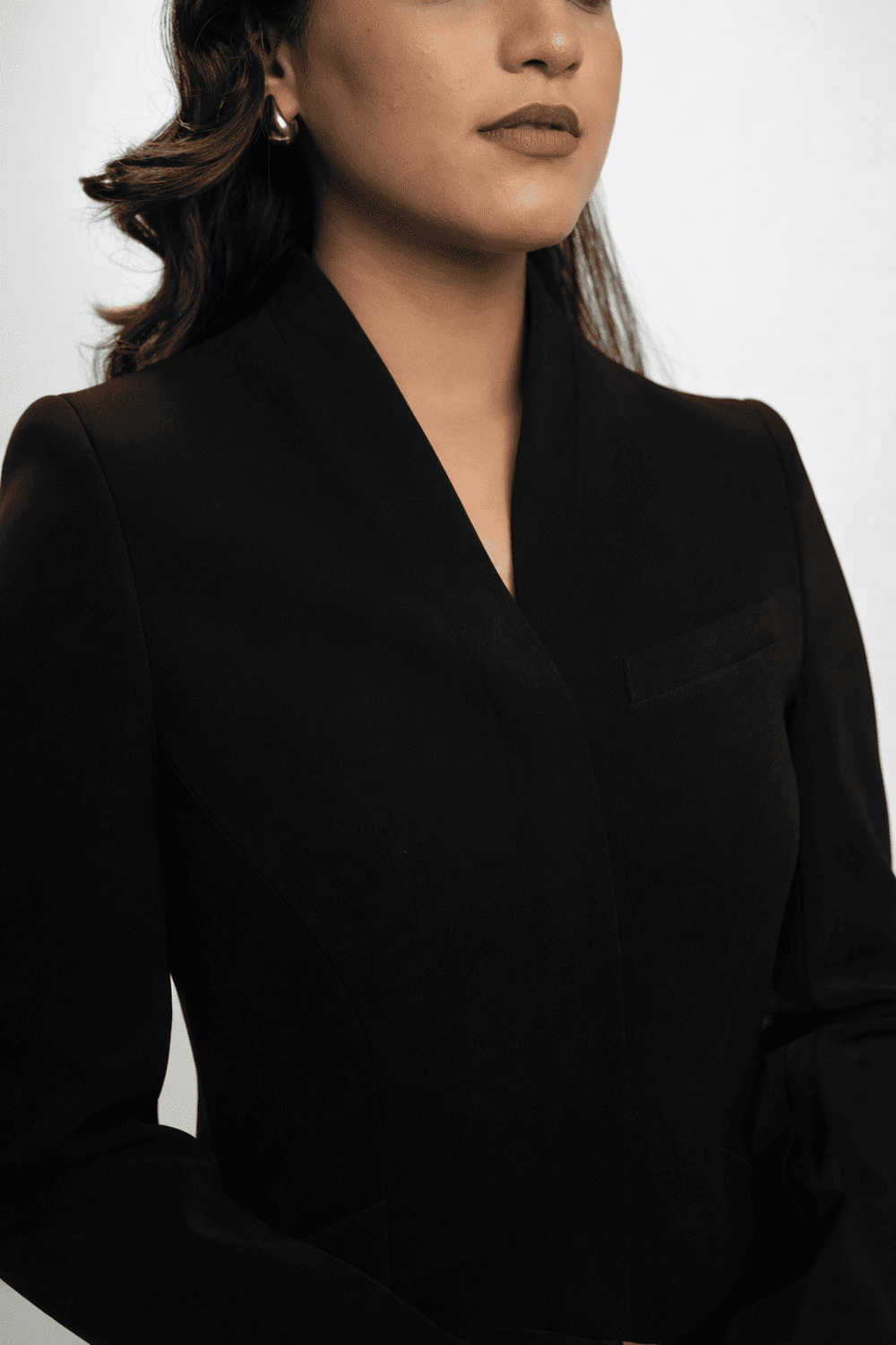 Classic Sculpted Blazer - Jet Black