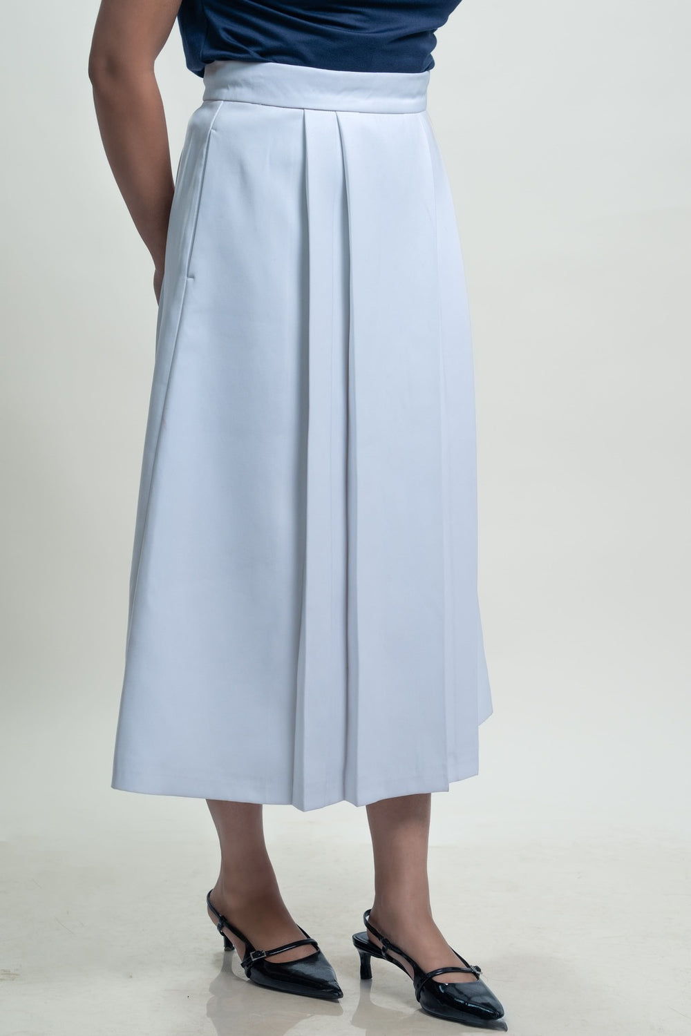 Classic Pleat Midi Skirt