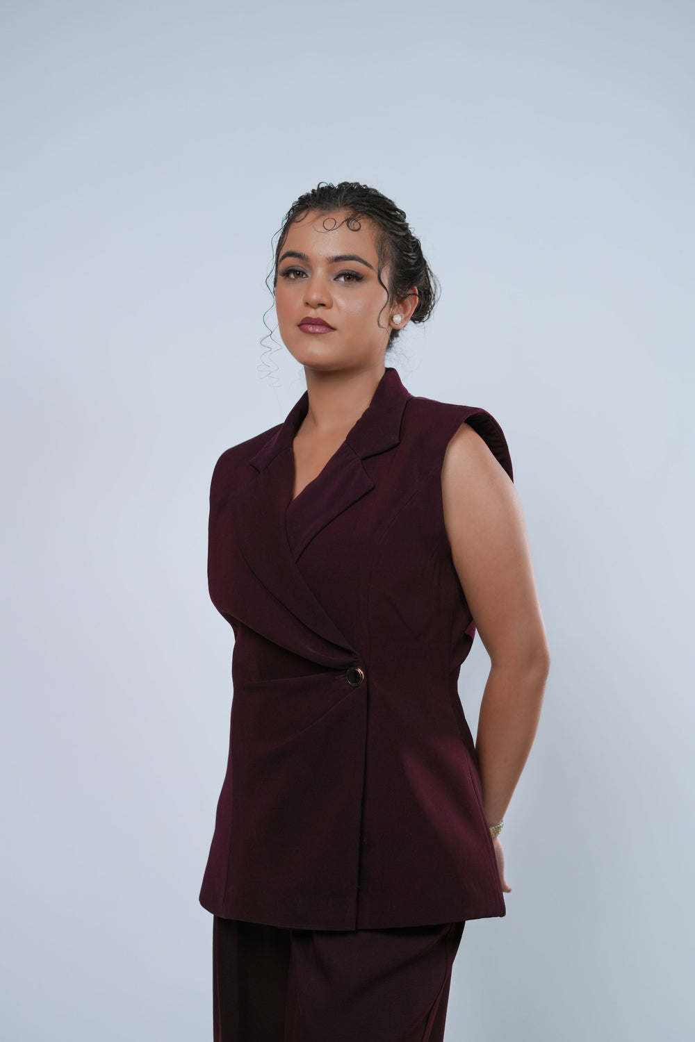 Signature Wrap Vest - Rich Maroon