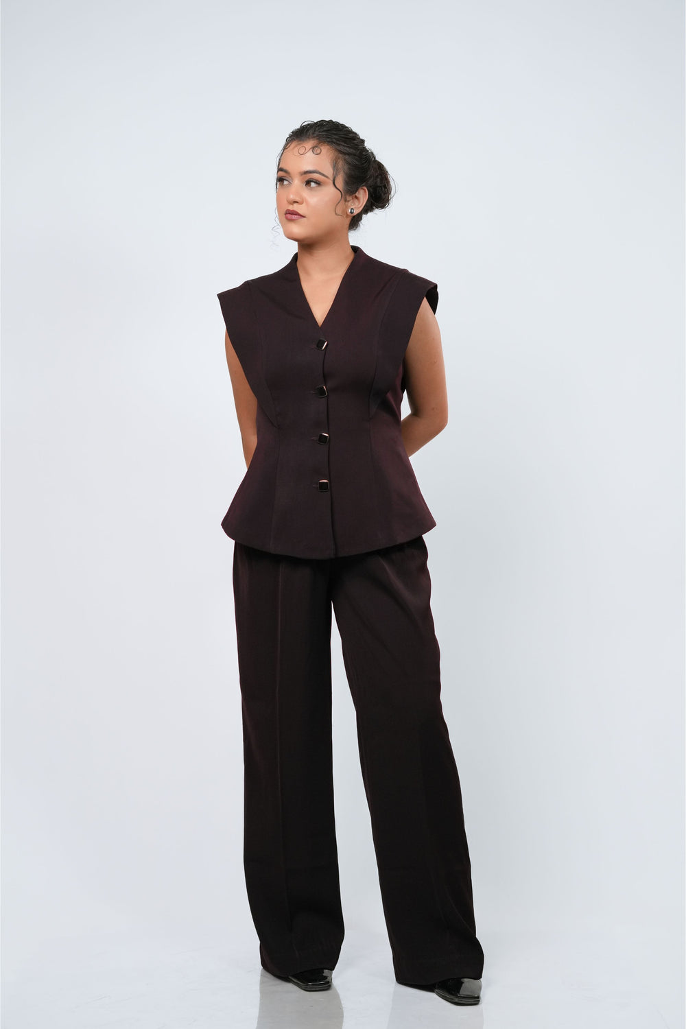 Frame Vest - Deep Plum